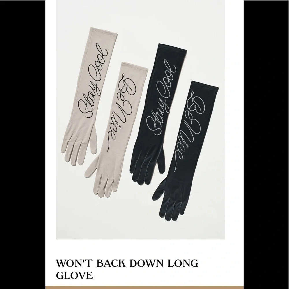 NWT FREE PEOPLE by UNDERSTATED LEATHER WON'T BACK DOWN LONG WASHABLE GLOVES